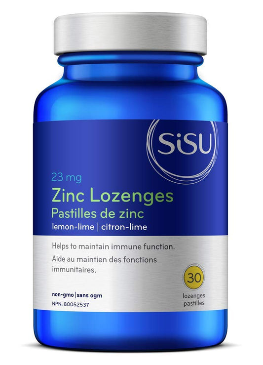 SISU Zinc Lozenges, Lemon-Lime Flavour | High-Potency Zinc in a Convenient Lozenge | Essential Antioxidant, Cold and Flu Defense, for Kids and Adults | Children and Adults 9+ | Gluten Free, Vegan