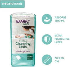 Bambo Nature Breathable Changing Mats - 24"x24" 10ct