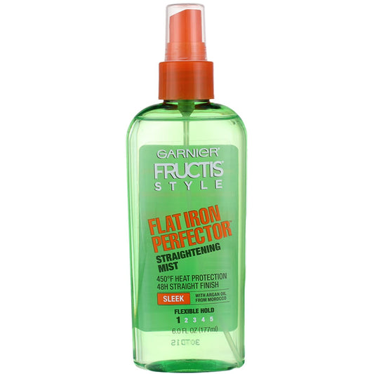 Garnier Fructis Style Sleek Shine Flat Iron Perfector Straightening Mist, 6 oz (Pack of 2)