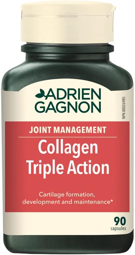 Adrien Gagnon - Collagen With Lysine & Vitamin C, Triple Action, 90 Capsules