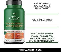 Pure-le Organic Imperial Ginseng Organicaps 60ct