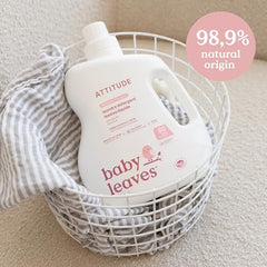 ATTITUDE Baby Laundry Detergent Liquid, EWG Verified, Safe for Baby Clothes, Infant and Newborn, Vegan and Naturally Derived Washing Soap, HE Compatible, Unscented, 80 Loads, 2 Liters