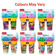 Playtex Baby Sipsters Spill-Proof Kids Straw Cups, Stage 3 (12+ Months), Pack of 2 Cups (Styles May Vary)