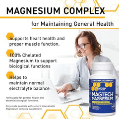 Natural Stacks MagTech Magnesium Supplement - 3 Forms of Magnesium: Magtein Magnesium L-Threonate, Glycinate & Taurate - Mineral Supplement - Maintains Good Health - 90 Magnesium Capsules