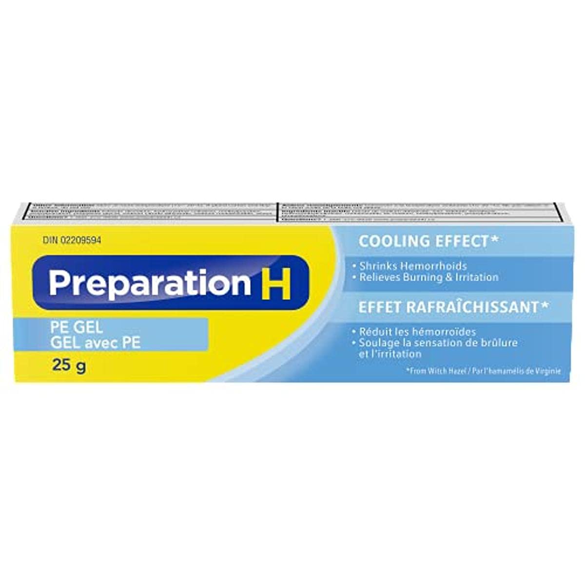 Preparation H Cooling Hemorrhoid Relief PE Gel with Phenylephrine and Witch Hazel, 25g Tube