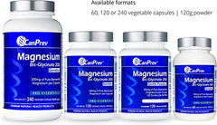 CanPrev - Pure Magnesium Bis-Glycinate 200mg (Gentle) | 240 v-caps | Elemental Chelated Complex Supplement | Magnesium bis-glycinate blend - Glycine, Magnesium Oxide, Magnesium bis-glycinate chelate | Vegan