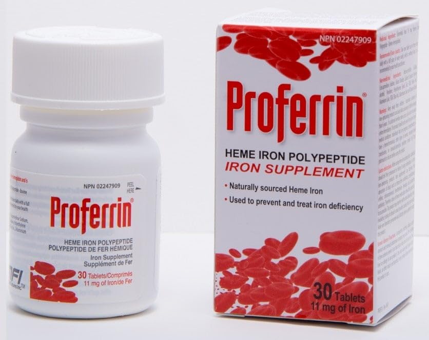 Proferrin 11mg Heme Iron (30Tablets) Brand: Medical Futures by Medical Futures