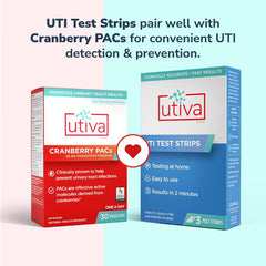 Utiva UTI Test Strips – Home Test Kit for Urinary Tract Infection – Clinically Accurate Results in 2 Minutes – Urine Test Strips for Women and Men, 3 Individual At Home UTI Tests