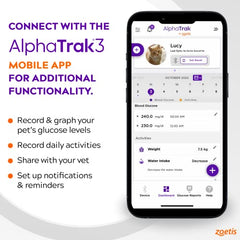 AlphaTRAK 8 Piece Pet Blood Glucose Monitoring Kit for Diabetic Cats and Dogs, All-in-One Solution for in-Clinic Or at Home, with Digital Results