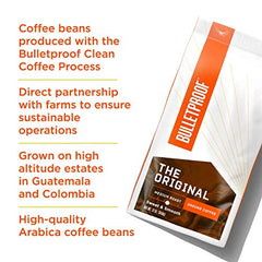 The Original Ground Coffee, Medium Roast, 340 Grams, 12 Oz, Bulletproof Keto Friendly 100% Arabica Coffee, Certified Clean Coffee, Rainforest Alliance, Sourced from Guatemala, Colombia & Brazil