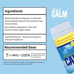 NATURAL CALM Magnesium Citrate Powder Lemon Flavour 452 gram