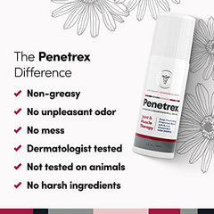 Penetrex Joint & Muscle Therapy Roll On – Soothing Gel for Back, Neck, Hands, Feet – Premium Whole Body Rub with Arnica, Vitamin B6 MSM & Boswellia – 3oz