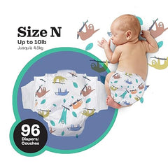 Hello Bello Disposable Diapers Size Newborn (0-10 lbs), Extra-Absorbent, Hypoallergenic, and Eco-Friendly Baby Diapers with Snug and Comfort Fit, 96 Count Club Pack (Design May Vary)