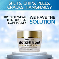 Hard As Hoof Nail Strengthening Cream with Coconut Scent, Nail Growth & Conditioning Cuticle Cream Stops Splits, Chips, Cracks & Strengthens Nails, 1 oz