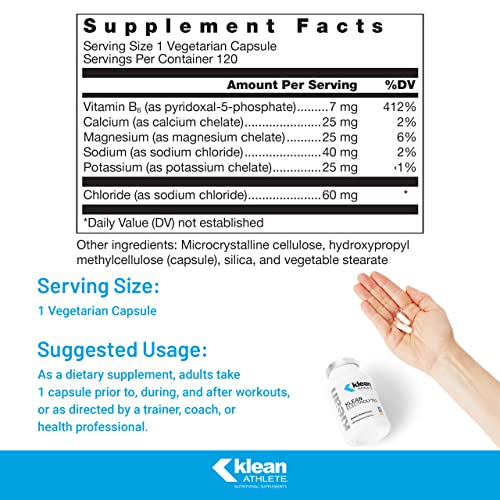 Klean ATHLETE Klean Electrolytes | Replenishes Minerals for Hydration to Help Achieve Optimal Health | NSF Certified for Sport | 120 Capsules