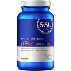 Sisu Ester-C Supreme Capsules, 24-hour Immune Support, With Antioxidant Bioflavonoids and Larch Arabinogalactan for Immune System Support, 120 caps, Citrus free, Gluten Free, Vegan, Non-GMO