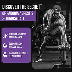 2400mg Fadogia Agrestis Tongkat Ali Supplement - Fadogia Agrestis 1400mg & Tongkat Ali 1000mg Ultra Blend, Maximum Strength, Muscle Mass & Athletic Performance, 60 Softgels