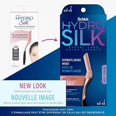 Schick Hydro Silk Dermaplaning Wand,Dermaplaning Tool for Face with 6 Refill Blades,Dermaplane Razor for Women Face, Dermaplane Tool, Eyebrow Razor,Face Razor,Facial Razor(Packaging May Vary)