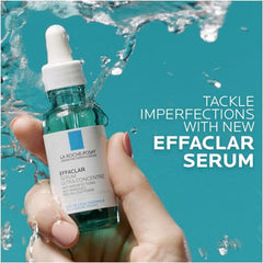 La Roche-Posay Face Serum, Effaclar Ultra Concentrated Anti-Aging Serum for Face with Salicylic Acid & Glycolic Acid. Gentle Daily Exfoliating Peeling Serum for Acne-Prone Skin & Anti-Aging, 30 ml.