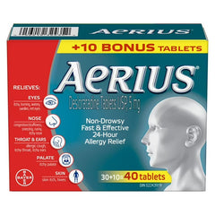 Aerius Allergy Medicine, Fast Relief, 24-Hour, non-drowsy, 15 Symptoms