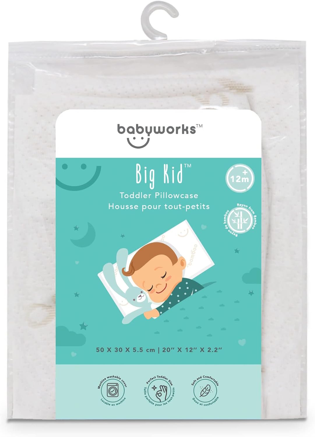 Baby Works Bamboo Toddler Pillowcase, Off-White