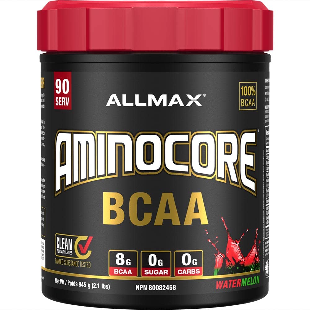 ALLMAX Nutrition Aminocore Watermelon -8g Bcaas, 100 Percent Pure Branch Chained Amino Acids-Gluten Free, 945 gram, pink