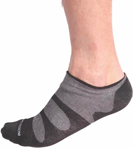 Incrediwear Sport Socks (Thin) - No-Show Black