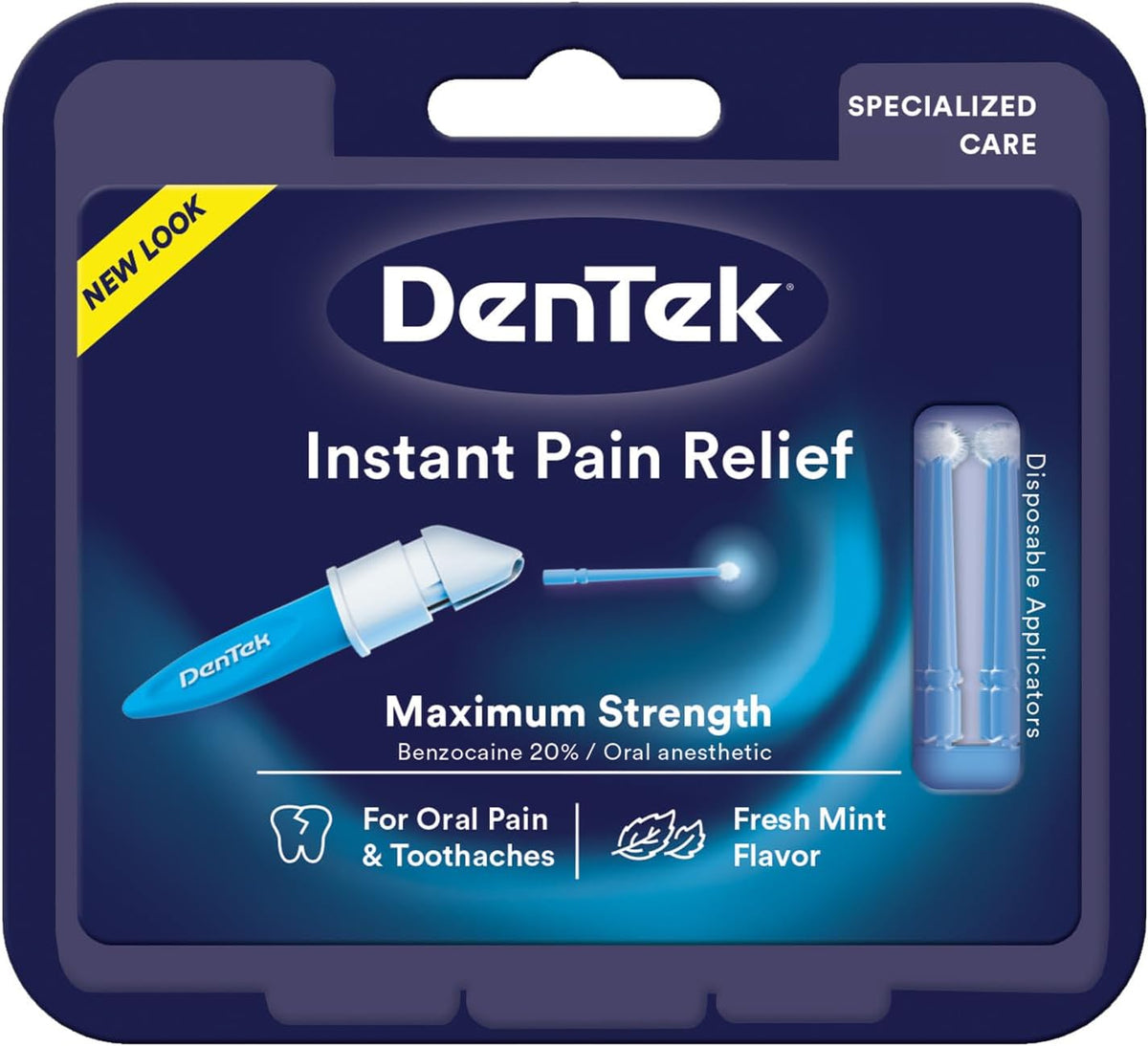 DenTek Instant Oral Pain Relief Maximum Strength Kit for Toothaches | 50 Count