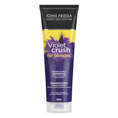 John Frieda Violet Crush Intense Purple Shampoo for Brass Repair of Natural, Colour-Treated, and Bleached Blonde Hair | Neutralizes Brassiness and Yellow tones | Cool tone blonde | Intense Purple Pigments (250 mL)