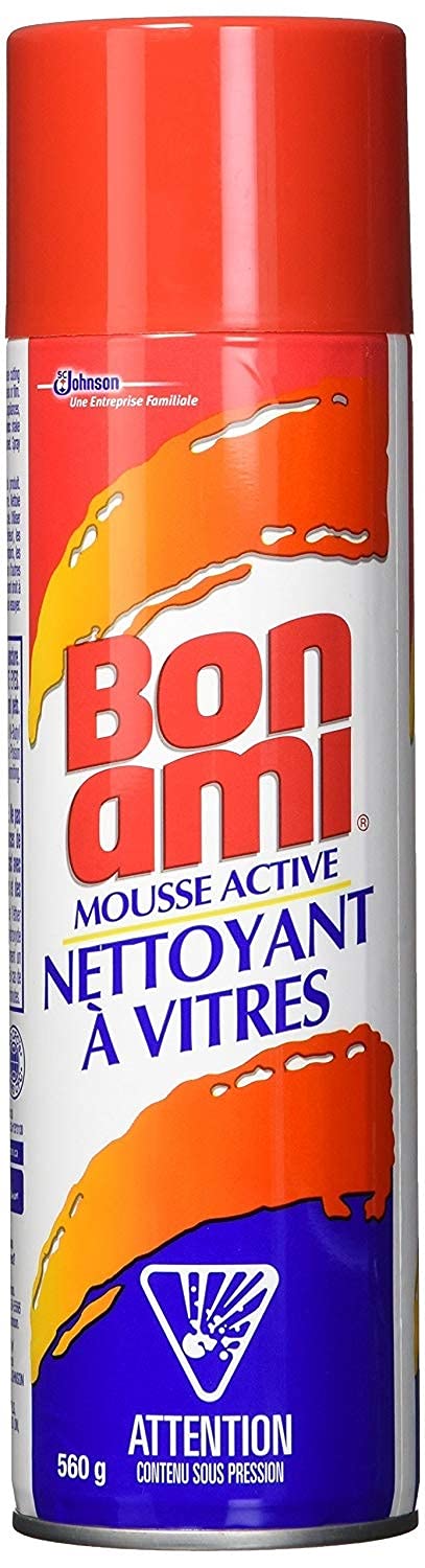 Bon Ami Power Foam Glass and Window Cleaner, Removes Fingerprints, Smudges, and Smears, 560g