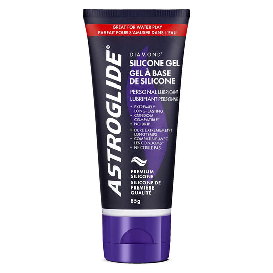 Astroglide Silcone Lube (85 g), Premium Diamond Gel Personal Lubricant, Waterproof for Water Play, Extremely Long-Lasting Sex Lube No Drip Pleasure for Men, Women, and Couples