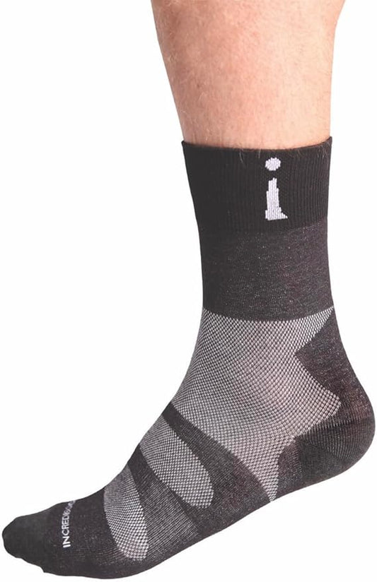 Incrediwear Sport Socks (Thin) - Crew Black