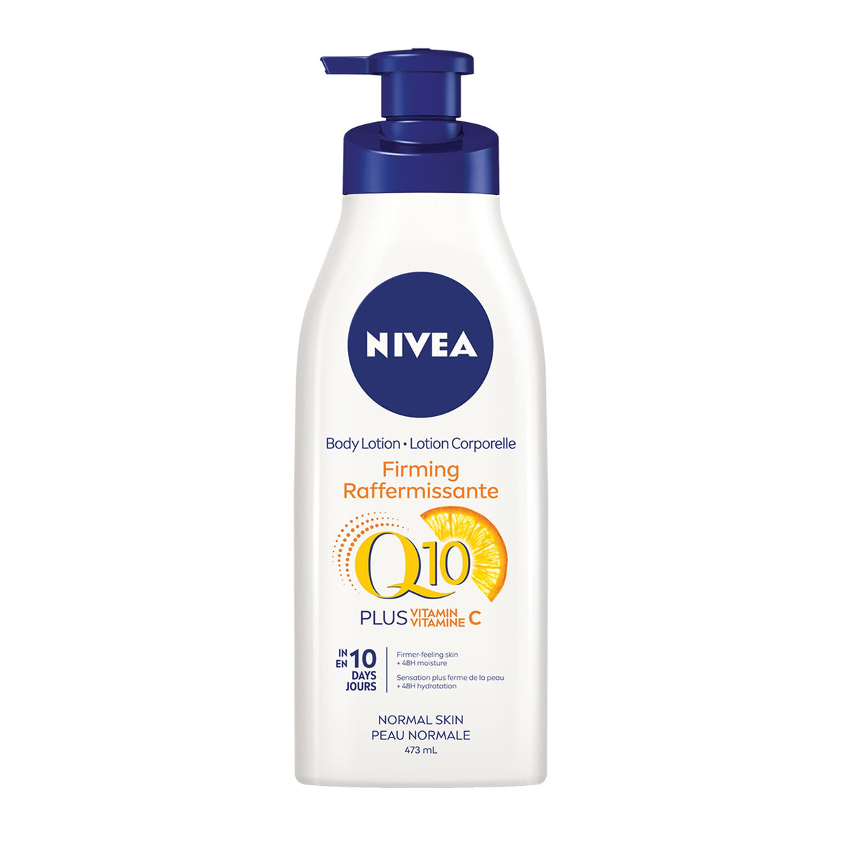 NIVEA Q10+ Firming Body Lotion | With 2 antioxidants : Q10 coenzyme + Vitamin C for healthy looking skin | Quick Absorbing | Firmer Feeling Skin in 10 Days | For Dry to Very Dry Skin