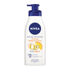 NIVEA Q10+ Firming Body Lotion | With 2 antioxidants : Q10 coenzyme + Vitamin C for healthy looking skin | Quick Absorbing | Firmer Feeling Skin in 10 Days | For Dry to Very Dry Skin