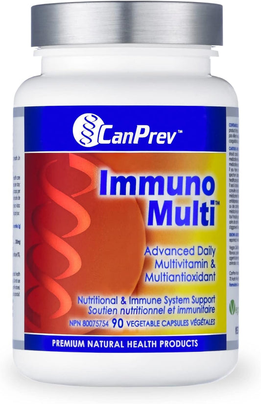 CanPrev Immuno Multi | 90 v-caps | N-Acetyl-Cysteine + Resveratrol | 21 Essential Vitamins and Minerals along with 10 Powerful Antioxidants l Advanced Daily Multivitamin