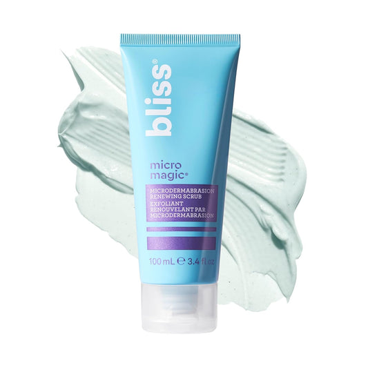 bliss Micro Magic | Skin-renewing Microdermabrasion Scrub | Straight-from-the-Spa | Tightens Pores & Brightens Skin | Paraben Free, Cruelty Free | 3.4 fl oz