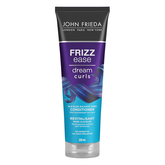 John Frieda Frizz Ease Dream Curls Sulfate Free Hydrating Conditioner for Rejuvenated Curly and Wavy Hair | Rosehip Oil and Curl Enhancing Technology | Detangling | Frizz Free Curls (250 mL)