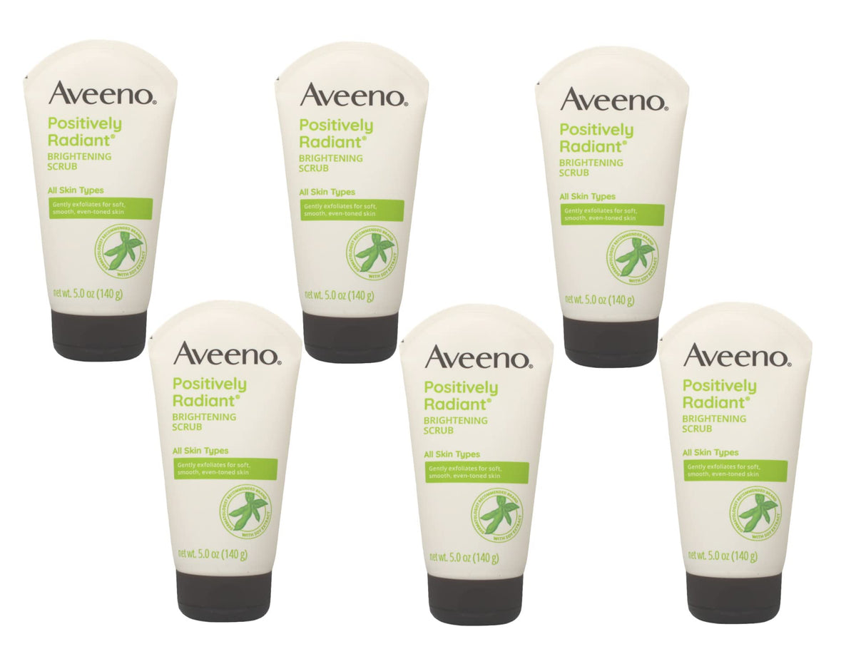 Aveeno Positively Radiant Brightening Daily Scrub 5oz (6 Pack)