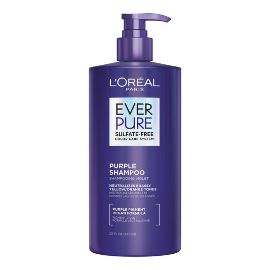 EverPure Sulfate-Free Purple Shampoo for Toning Blonde, Bleached, Brown Highlighted, Silver and Gray Hair, With Purple Pigments, 680ml