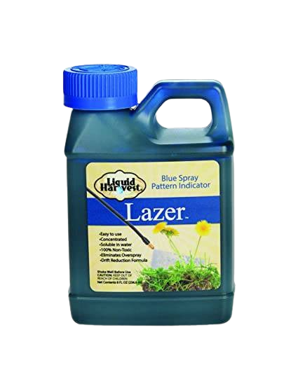 Liquid Harvest Lazer Blue Concentrated Spray Pattern Indicator 8 Ounces Perfect Weed Spray Dye