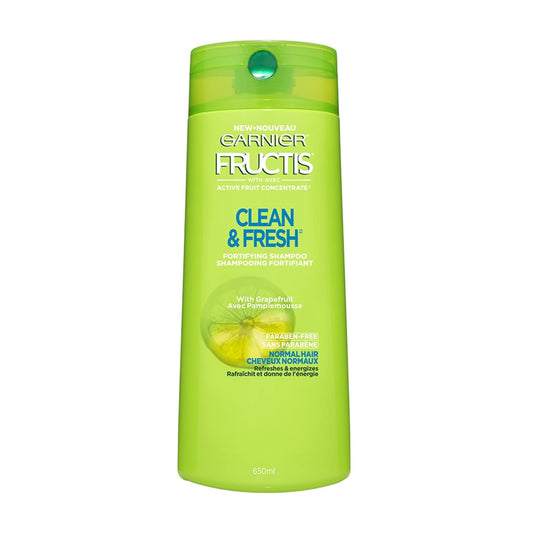 Garnier Fructis Clean & Fresh Fortifying Shampoo for Normal Hair, with Grapefruit, 650ml