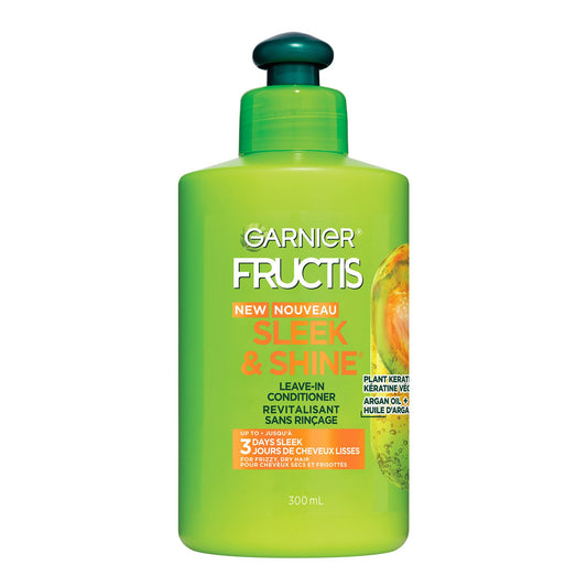 Garnier Fructis Sleek & Shine, Intensely Smooth Leave-in Conditioning Cream, 300 mL