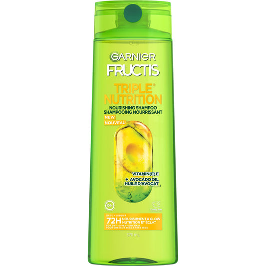 Garnier Fructis Triple Nutrition Shampoo, Dry to Very Dry Hair, 12.5 fl. oz.