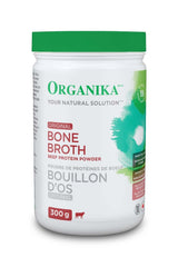 Organika Beef Bone Broth Powder- Grass-Fed and Pasture Raised Cows- Keto Friendly, High Protein and Mineral Content- 300g