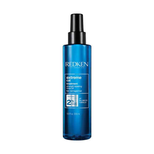 Redken Extreme CAT Anti-Damage Protein Reconstructing Rinse Out Treatment | For Distressed Hair | Strengthens Hair & Adds Shine | With Ceramide