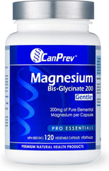 CanPrev - Pure Magnesium Bis-Glycinate 200mg (Gentle) | 240 v-caps | Elemental Chelated Complex Supplement | Magnesium bis-glycinate blend - Glycine, Magnesium Oxide, Magnesium bis-glycinate chelate | Vegan