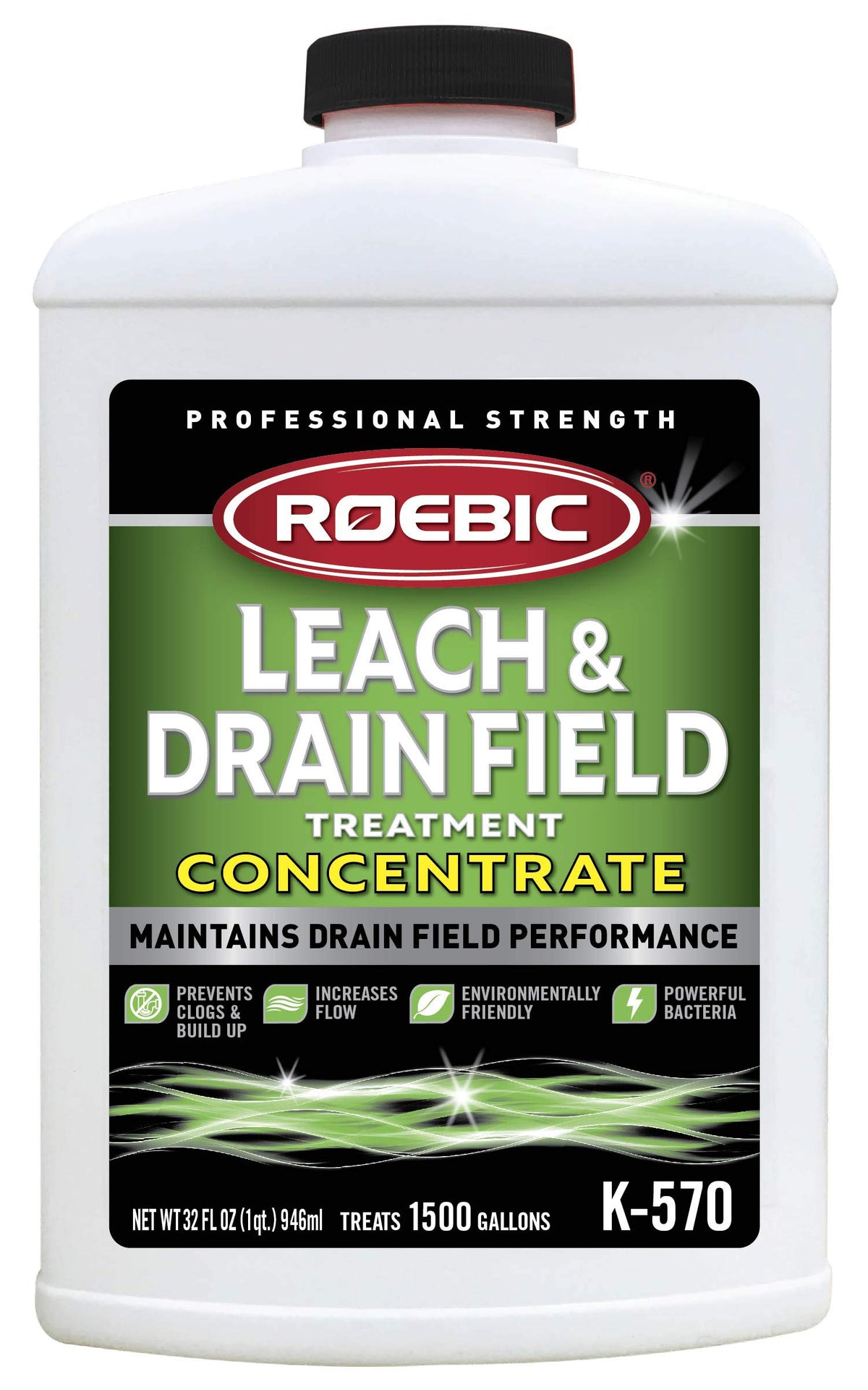 Roebic K-570-Q 32-Ounce Leach And Drain Field Opener Concentrate - Environmentally Friendly and Biodegradable Solution