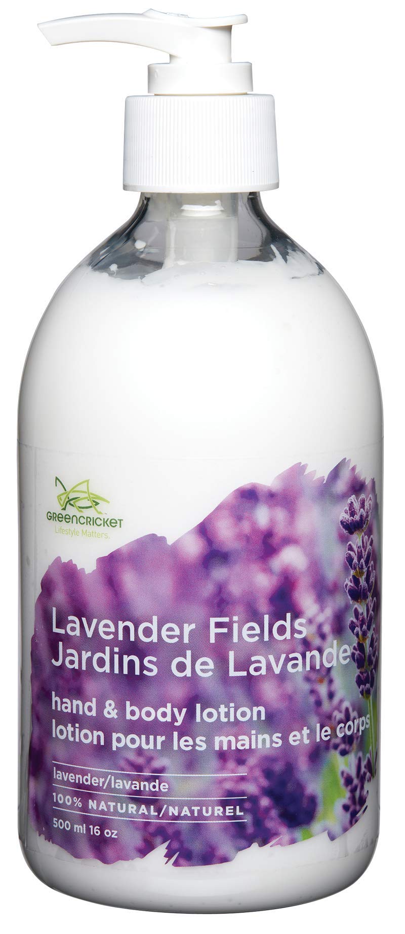 Green Cricket Lavender Hand and Body Lotion, 500-Milliliter