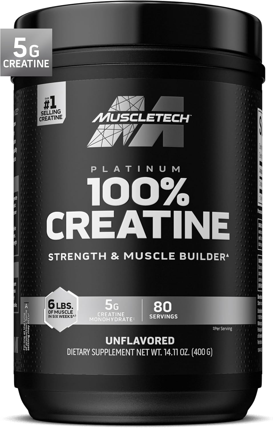 MuscleTech Platinum 100% Creatine Unflavoured 400g