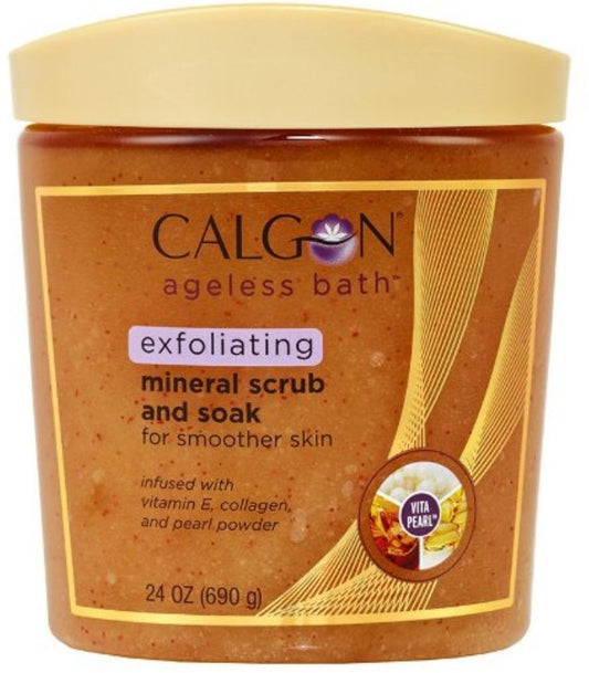 Calgon Ageless Bath Mineral Scrub and Soak, 24 oz (Pack of 12)